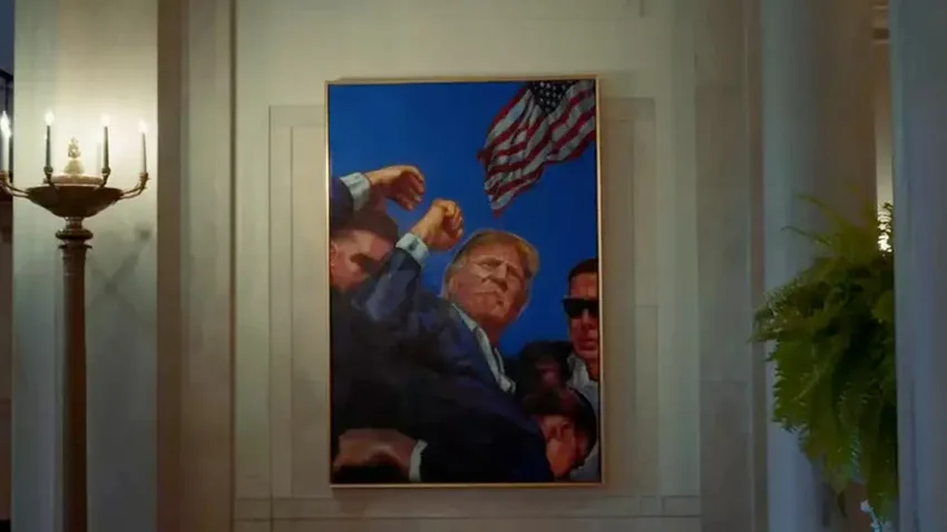 Beyaz Saray’da Sanatla Mesaj: Obama Gitti, Trump Geldi